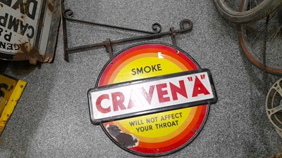 Lot 44 - CRAVEN "A" DOUBLE SIDED HANGING SIGN 22" DIA