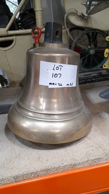 Lot 107 - 1940 LONDON FIRE ENGINE BELL , HEIGHT 11" 10" DIA