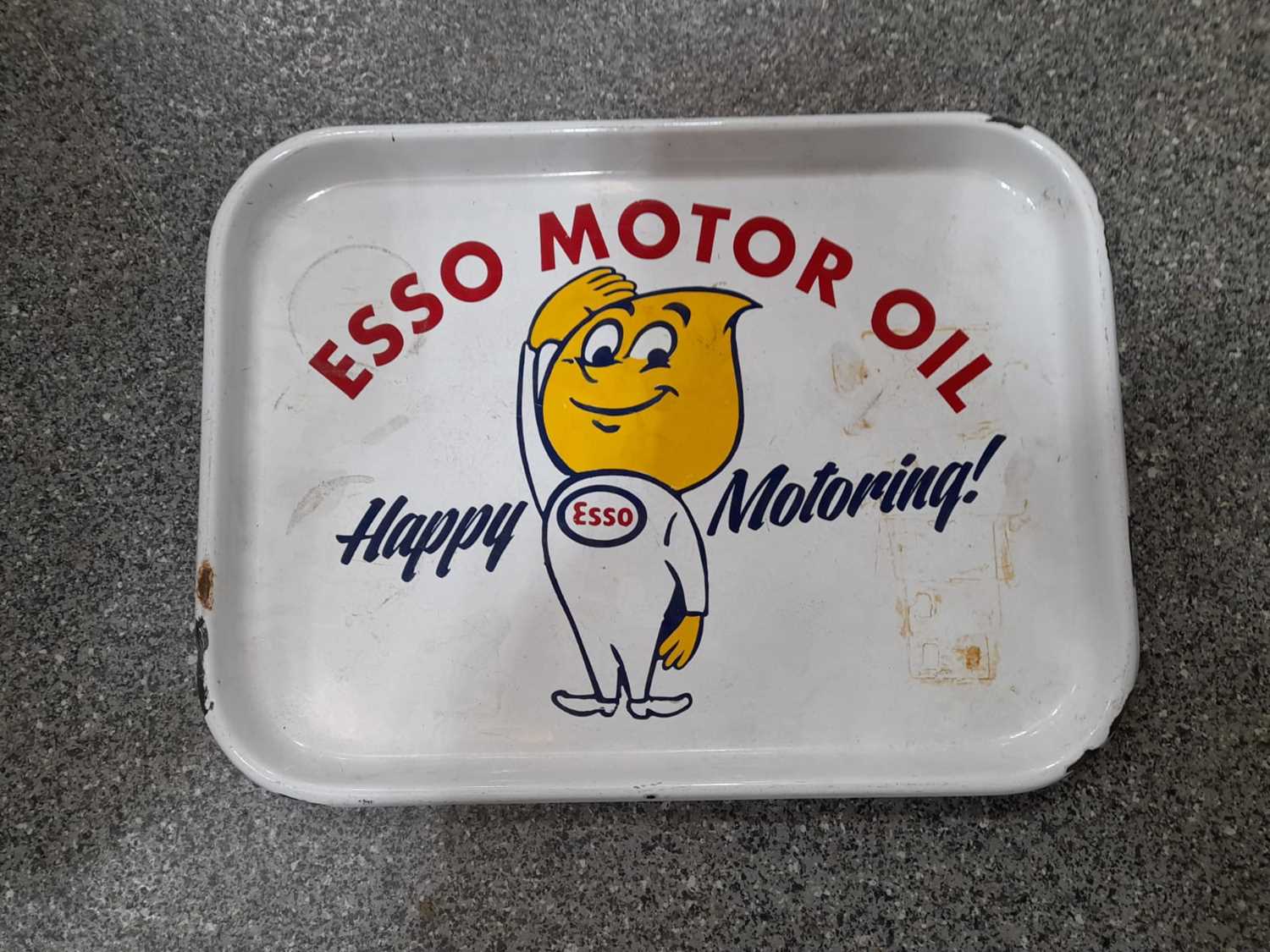 Lot 119 - ESSO MOTOR OIL ENAMEL DRIP TRAY 20" X 15"