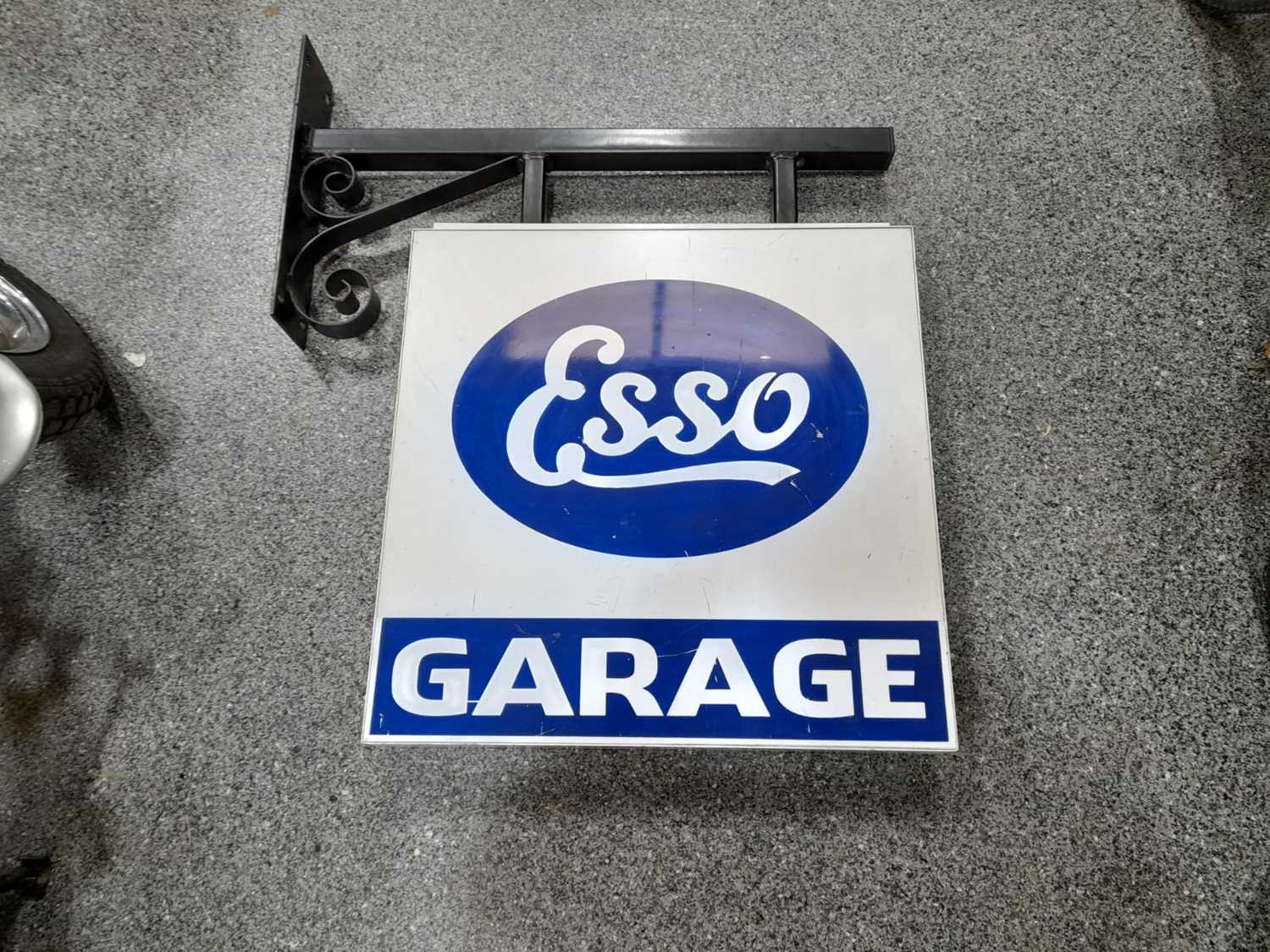 Lot 122 - ESSO GARAGE , DOUBLE SIDED HANGING SIGN 24" X 24"