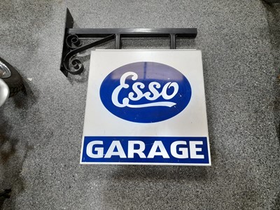 Lot 122 - ESSO GARAGE , DOUBLE SIDED HANGING SIGN 24" X 24"