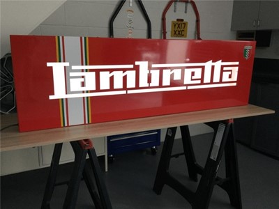 Lot 106 - LARGE ILLUMINATED LAMBRETTA SIGN