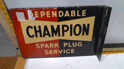 Lot 25 - CHAMPION DEPENDABLE DOUBLE SIDED WALL MOUNTED SIGN