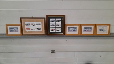 Lot 34 - 6X FRAMED PICTURES , 5X JAGUAR WALL SIGNS