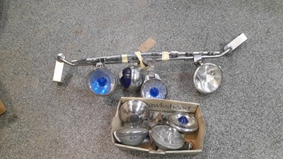 Lot 465 - 7X SPOTLIGHTS, BADGE BAR AND POLICE LIGHT