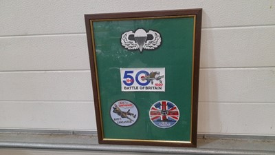 Lot 696 - FRAMED RAF & NAVY VINTAGE BADGE  COLLECTION 13.5" X 18"