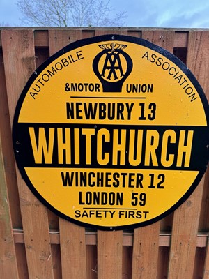 Lot 22 - AA ROUND WHITCHURCH SIGN 27" DIA