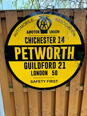 Lot 30 - AA ROUND PETWORTH SIGN 29" DIA