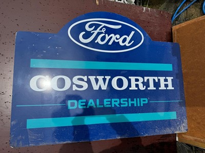 Lot 89 - FORD COSWORTH DEALERSHIP SIGN 47" X 35"
