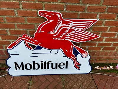 Lot 146 - LARGE MOBILFUEL SIGN 45" X 39"