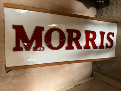 Lot 302 - MORRIS PERSPEX DEALER SIGN 36" X 14"