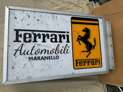 Lot 379 - FERRARI AUTOMOBILI MARINELLO , DOUBLE SIDED LIGHT UP SIGN 37" X 24"