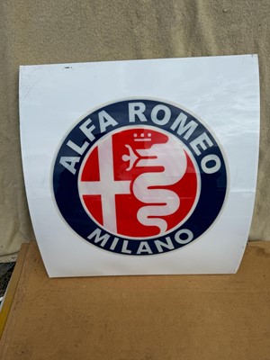 Lot 376 - ALFA ROMEO MILANO , LIGHT UP SIGN 26" x 27"