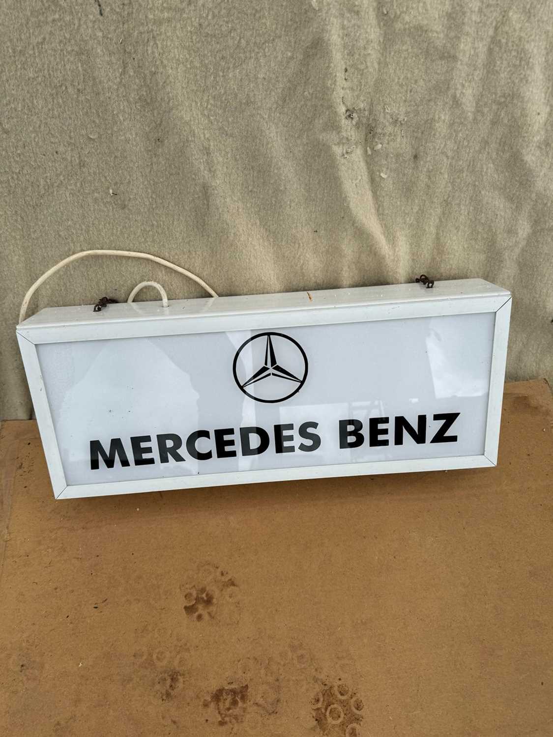 Lot 412 - MERCEDES BENZ , LIGHT UP SIGN 24" X 10"