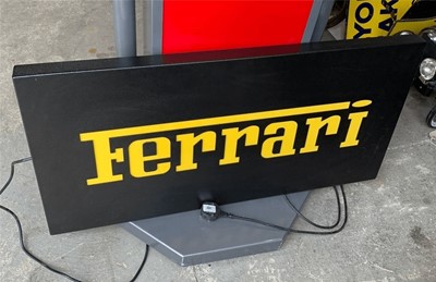 Lot 141 - FERRARI ILLUMINATED SIGN