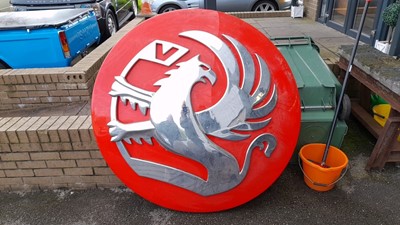 Lot 721 - ROUND LARGE VAUXHALL DEALER SIGN 140CM DIA