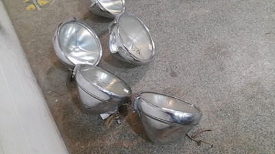 Lot 496 - 5X P100  CHROME HEADLIGHTS