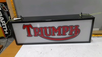 Lot 149 - TRIUMPH DOUBLE SIDED LIGHT UP SIGH