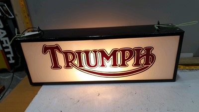 Lot 149 - TRIUMPH DOUBLE SIDED LIGHT UP SIGH