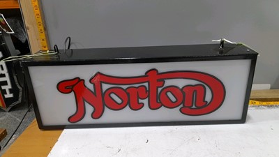 Lot 175 - NORTON DOUBLE SIDED LIGHT UP SIGN