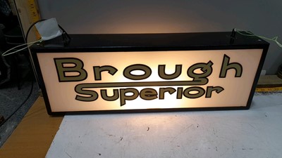 Lot 208 - BROUGH SUPERIOR DOUBLE SIDED LIGHT UP SIGN