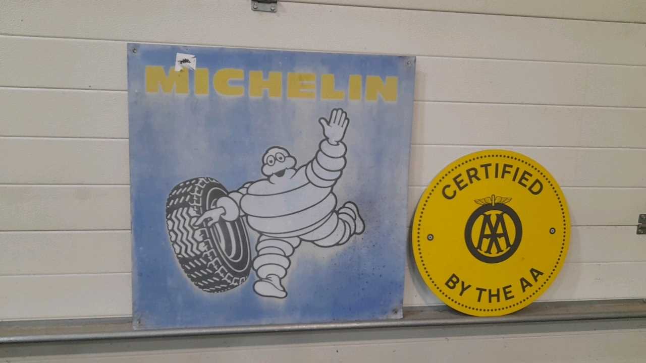 Lot 178 - MICHELIN TIN SIGN & PLASTIC AA SIGN