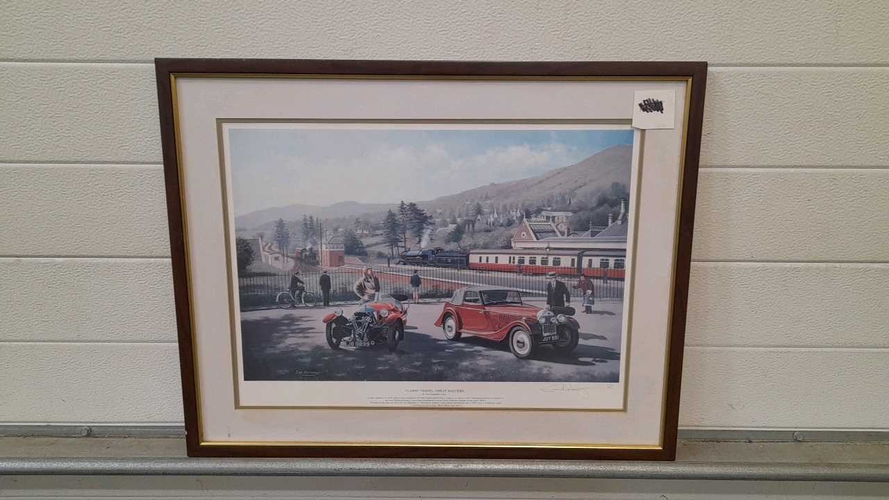 Lot 181 - LIMITED EDITION MORGAN CAR FRAMED PICTURE 327/850