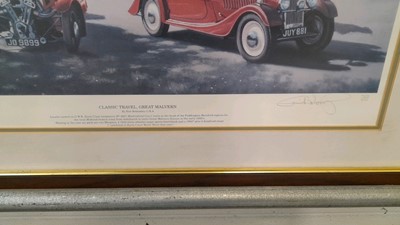 Lot 181 - LIMITED EDITION MORGAN CAR FRAMED PICTURE 327/850