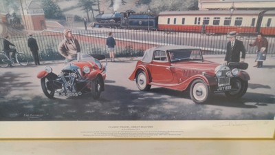 Lot 181 - LIMITED EDITION MORGAN CAR FRAMED PICTURE 327/850