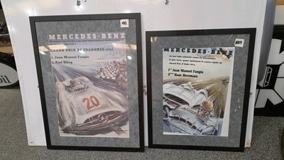 Lot 183 M - 2X MERCEDES BENZ FRAMED PICTURES