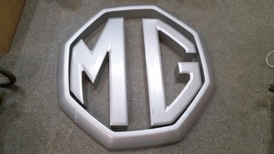 Lot 1 - LARGE MG PLASTIC DEALER SIGN 47" x 47"