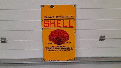 Lot 23 - SHELL OIL METAL SIGN