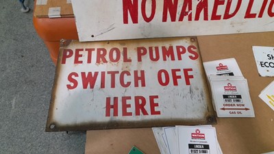 Lot 51 - SELECTION OF PETROLEUM SIGNS & STICKERS