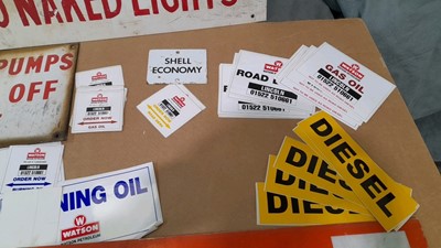 Lot 51 - SELECTION OF PETROLEUM SIGNS & STICKERS