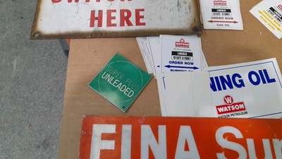 Lot 51 - SELECTION OF PETROLEUM SIGNS & STICKERS