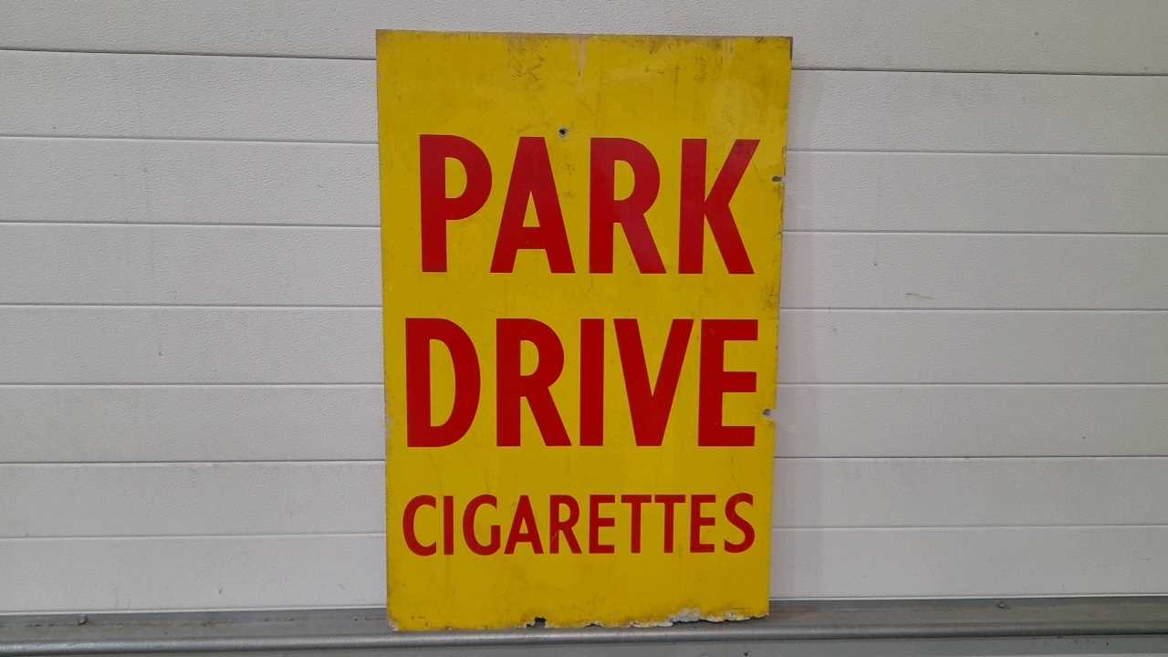 Lot 93 - PARK DRIVE CIGARETTE SIGN