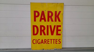 Lot 93 - PARK DRIVE CIGARETTE SIGN