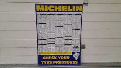 Lot 131 - MICHELIN TYRE PRESSURE SIGN