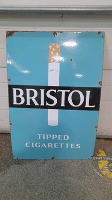 Lot 423 - BRISTOL TIPPED ENAMEL SIGN