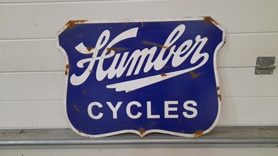 Lot 429 - HUMBER CYCLES SIGN