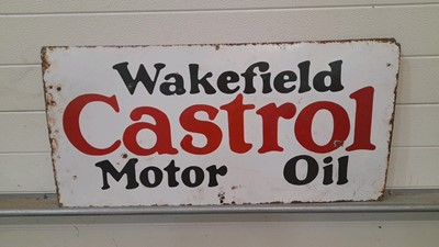 Lot 173 - WAKEFIELD CASTROL MOTOR OIL ENAMEL SIGN