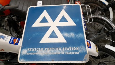 Lot 549 - MOT TEST SIGN