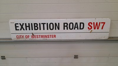 Lot 240 - EXHIBITION ROAD SW7 STREET SIGN 55" X 12"