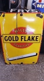 Lot 166 - WILLS GOLD FLAKE ORIGINAL ENAMEL SIGN