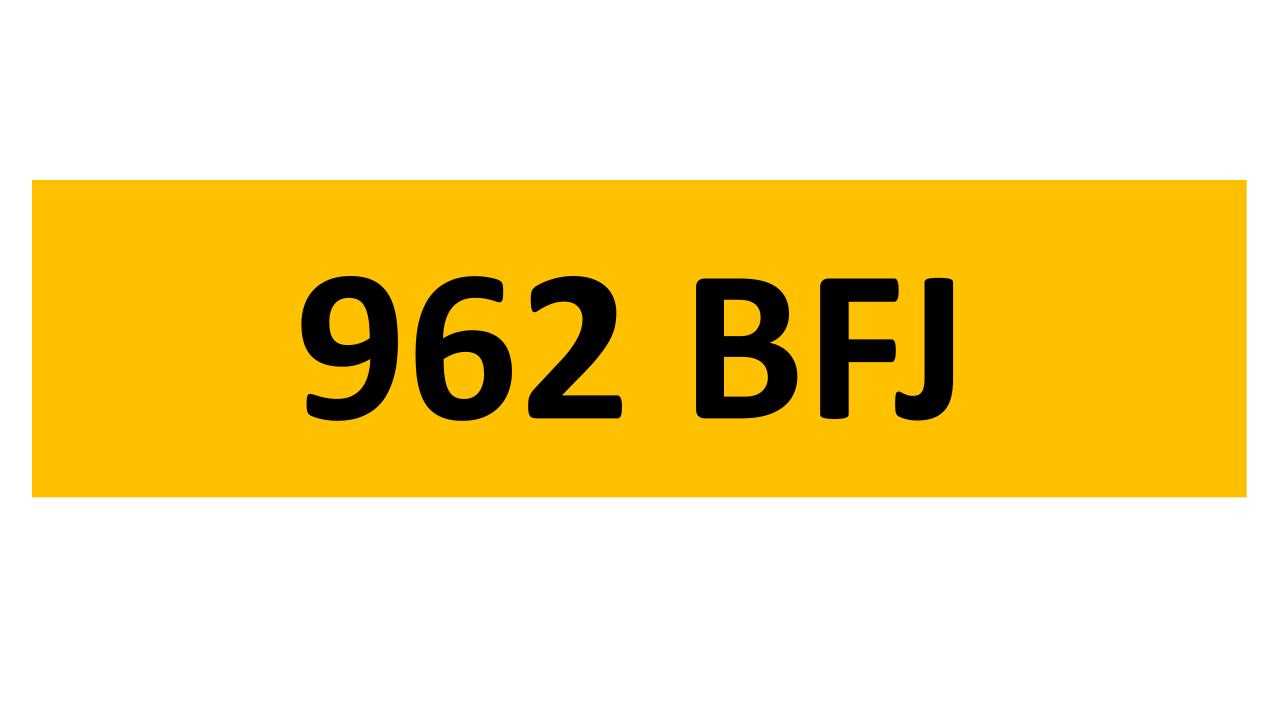 Lot 98 - REGISTRATION ON RETENTION - 962 BFJ