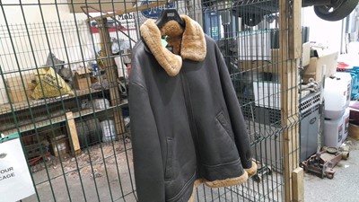Lot 234 - SHEEPSKIN FLYING JACKET  AS NEW ONLY WORN ONCE  SIZE XXL