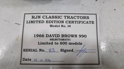 Lot 260 - DAVID BROWN 990 SELECTAMATIC 1-16 SCALE MODEL  LIMITED EDITION