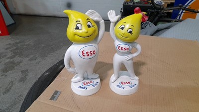 Lot 268 - PAIR OF ANDY & ABBEY SLICK ESSO FIGURES 10" X 4" X 4"