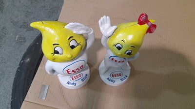 Lot 268 - PAIR OF ANDY & ABBEY SLICK ESSO FIGURES 10" X 4" X 4"