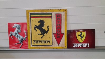 Lot 329 - 3X FERRARI SIGNS